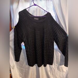 Lane Bryant Black Cable Knit Women’s Sweater - NWT